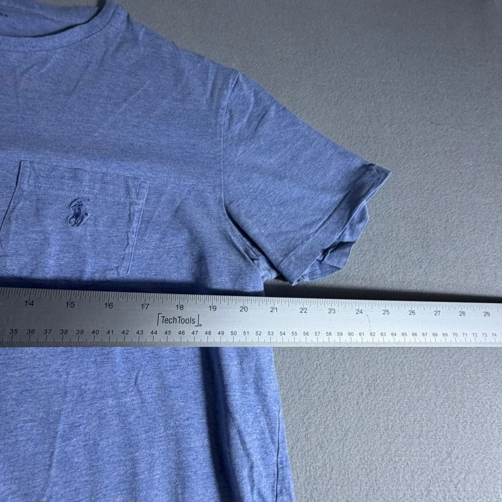 Polo Ralph Lauren Mens XL Blue Heather Short Sleeve Pocket T-Shirt Pony Logo